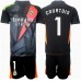 Tanie Strój piłkarski Real Madrid Thibaut Courtois #1 Bramkarskie Koszulka Wyjazdowej dla dziecięce 2024-25 Krótkie Rękawy (+ szorty)